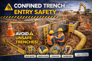 Confined Trench Entry Safety Poster