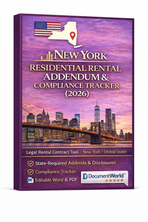 New York Residential Lease Addendum (2026) – Disclosure & Compliance Tracker Template