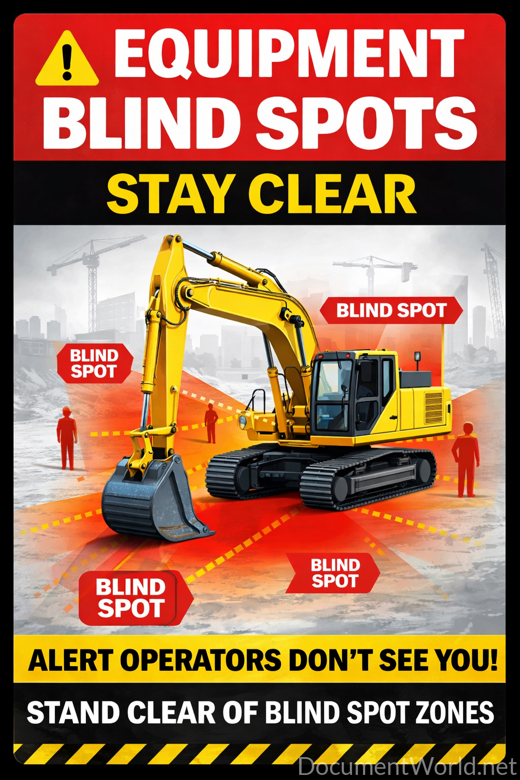 equipment blind spot safety poster