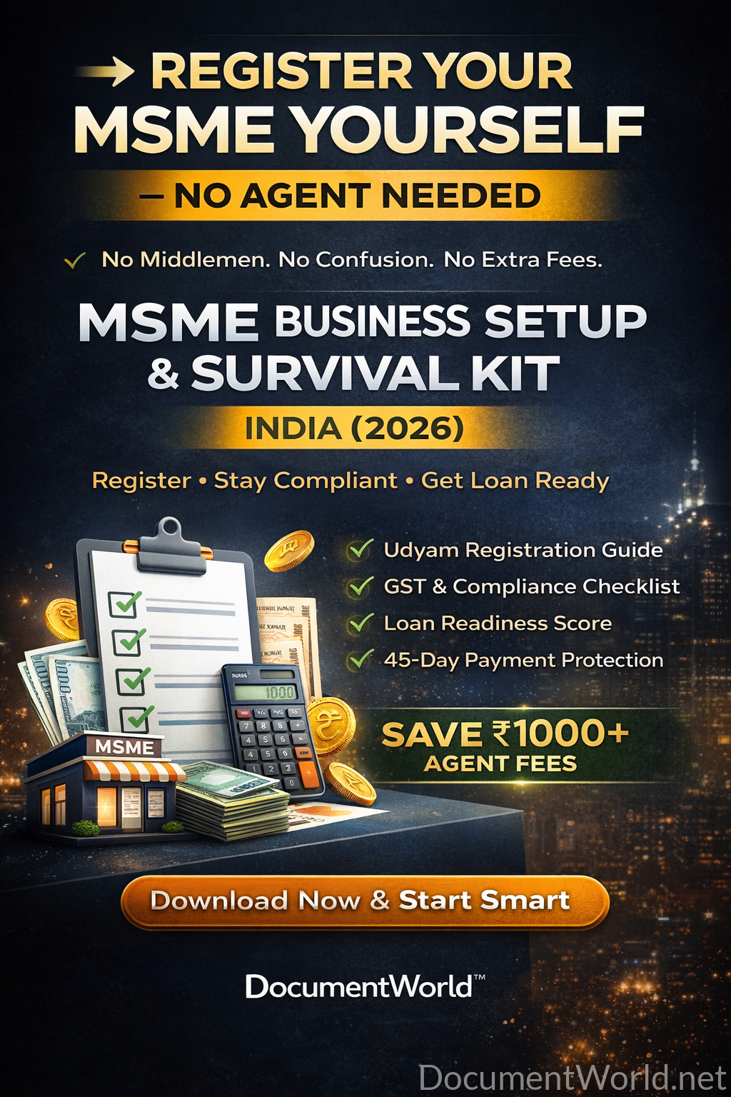 MSME Business Setup Survival Kit India 2026 Udyam Registration GST Compliance Toolkit