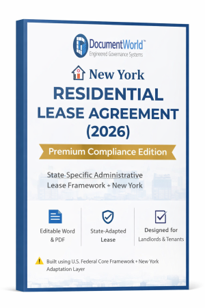 New York Residential Lease Agreement 2026 editable Word PDF DocumentWorld premium contract