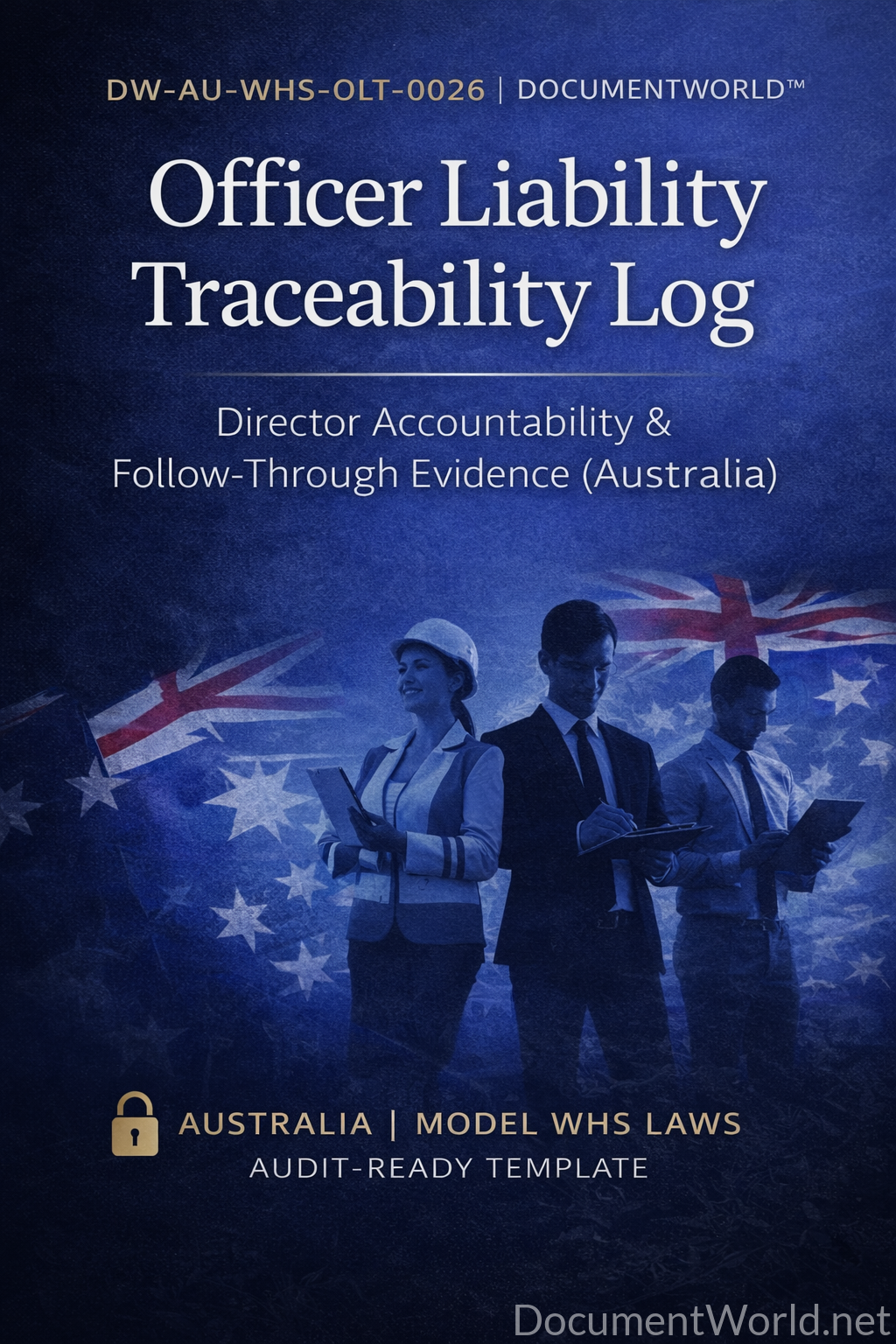 Australia WHS Officer Liability Traceability Log Template – Section 27 Due Diligence Compliance Document Editable Word
