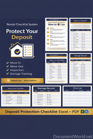 Rental Move-In & Move-Out Checklist (Global 2026) – Avoid Deposit Loss & Property Disputes