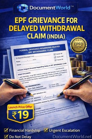 EPF Joint Declaration for KYC Correction (India) – UAN Name/DOB Update Form | ₹19 Instant Download