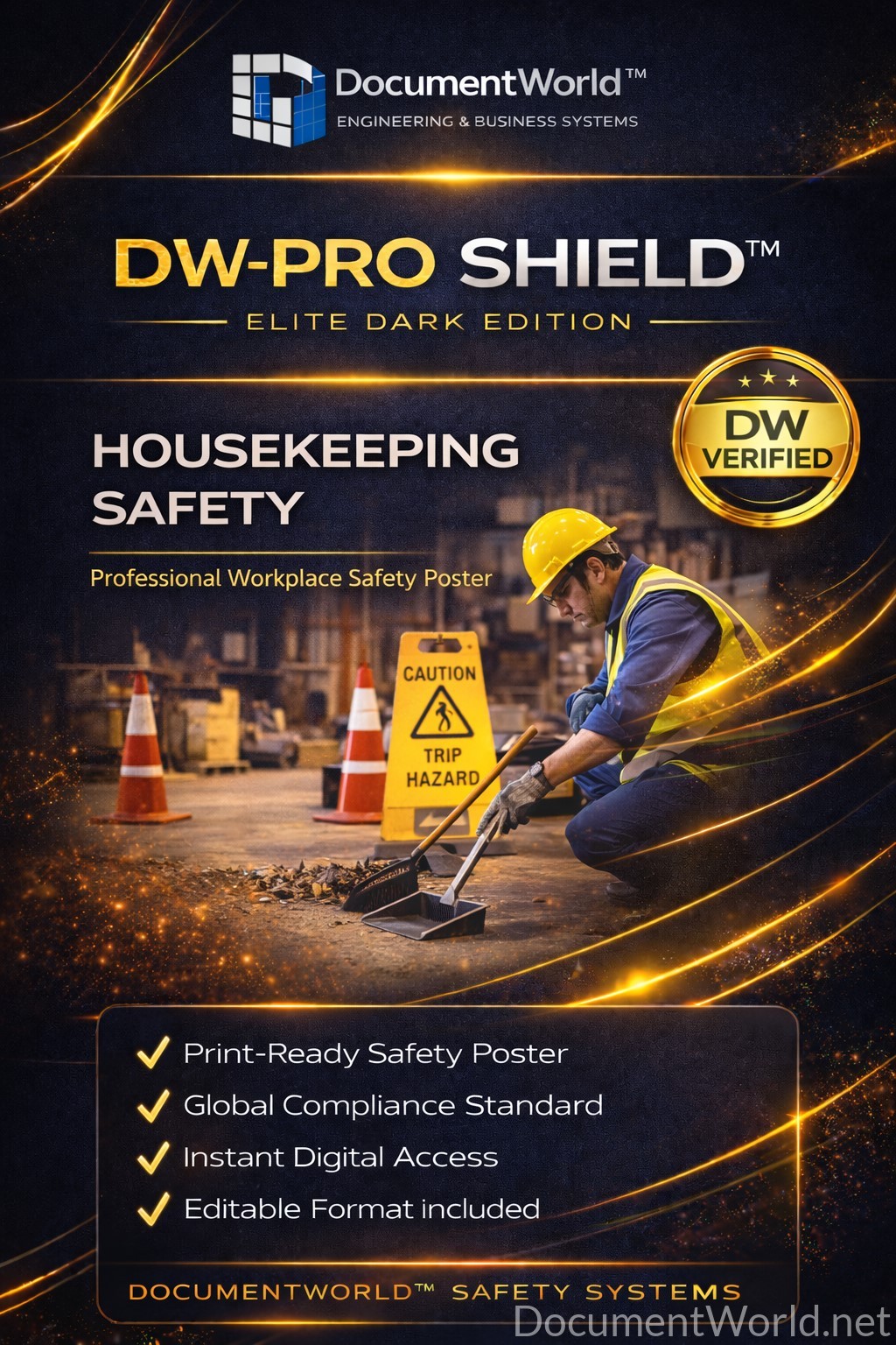 Housekeeping Safety Poster | 499 Launch Offer | Workplace Cleanliness Safety Sign | A3 A4 Printable | Instant Download