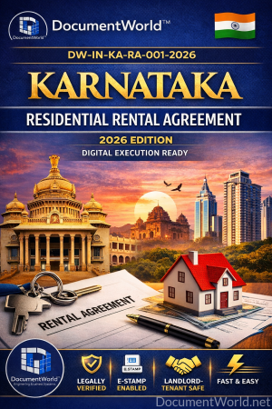 Karnataka Rental Agreement Format 2026 | Editable House Rent Agreement (DOCX/PDF)