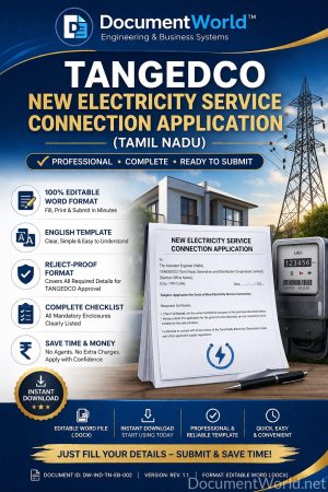 TANGEDCO New Electricity Service Connection Application